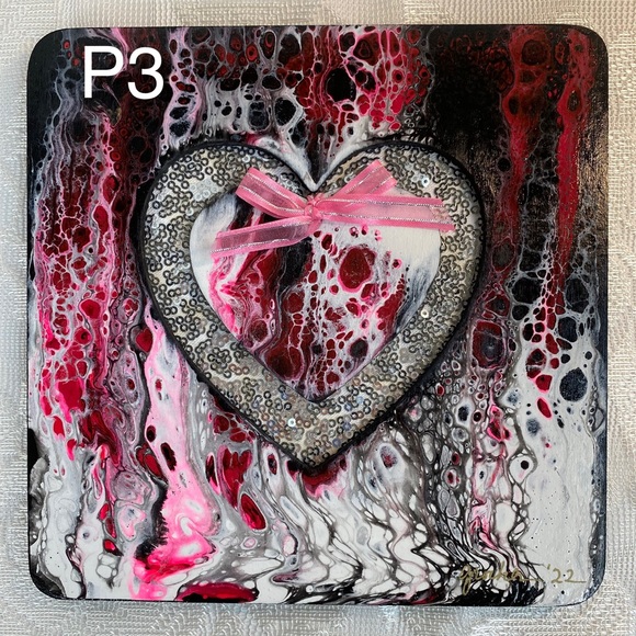 P3 Hand painted Valentines ❤️ the Ku’uipo Series “my sweetheart”in Hawaiian - Picture 1 of 4